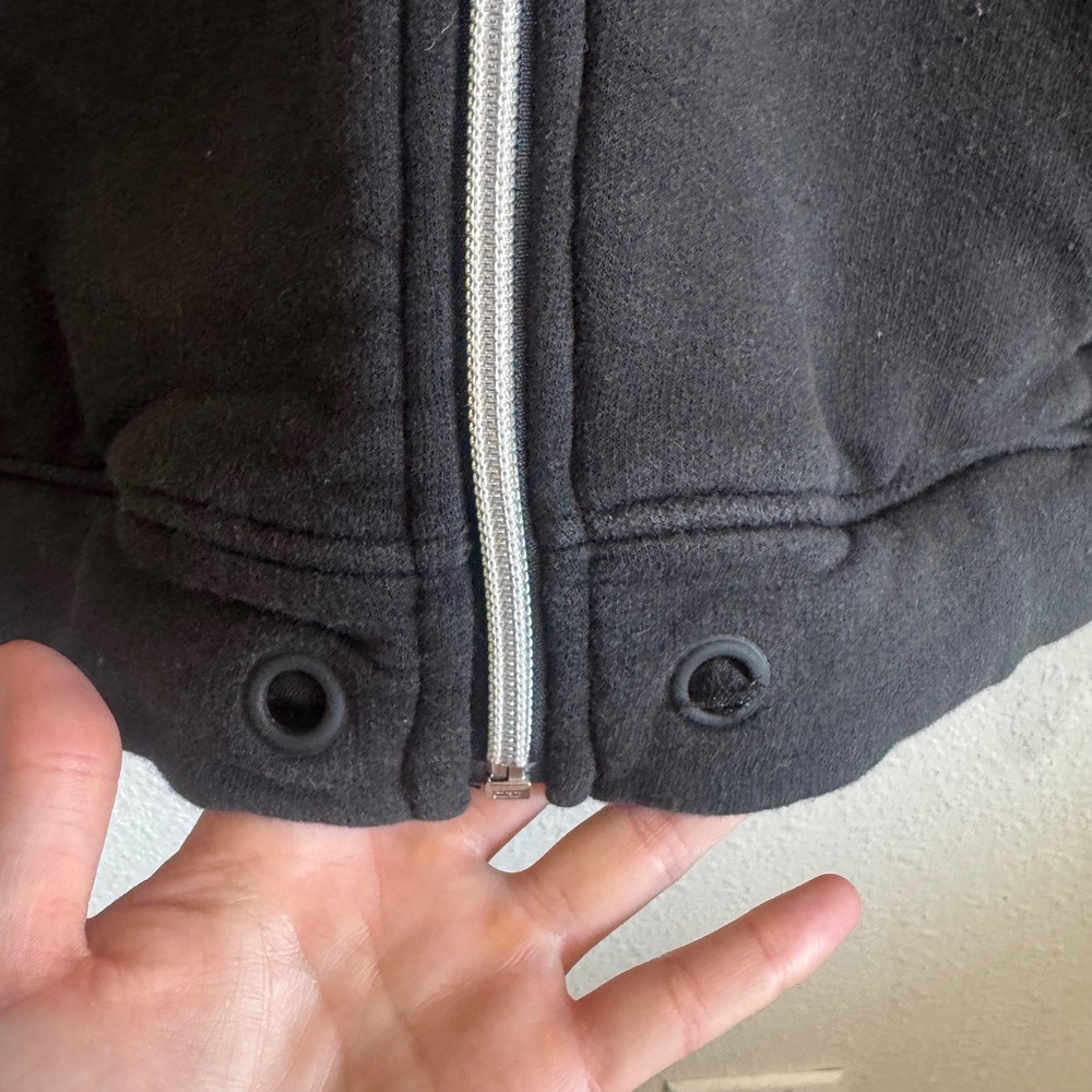 UGG RTW Black Fleece Lined Full Zip Hoodie Jacket Womens Size Medium Cozy Lounge - Picture 14 of 14